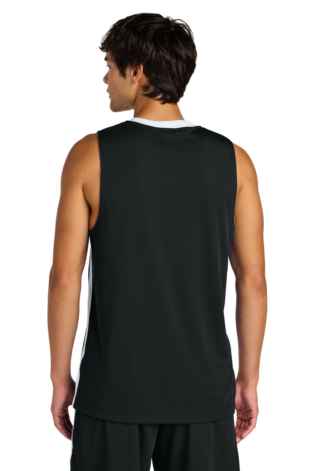 Blk/White Sport-Tek Rival Basketball Rev Jersey ST900