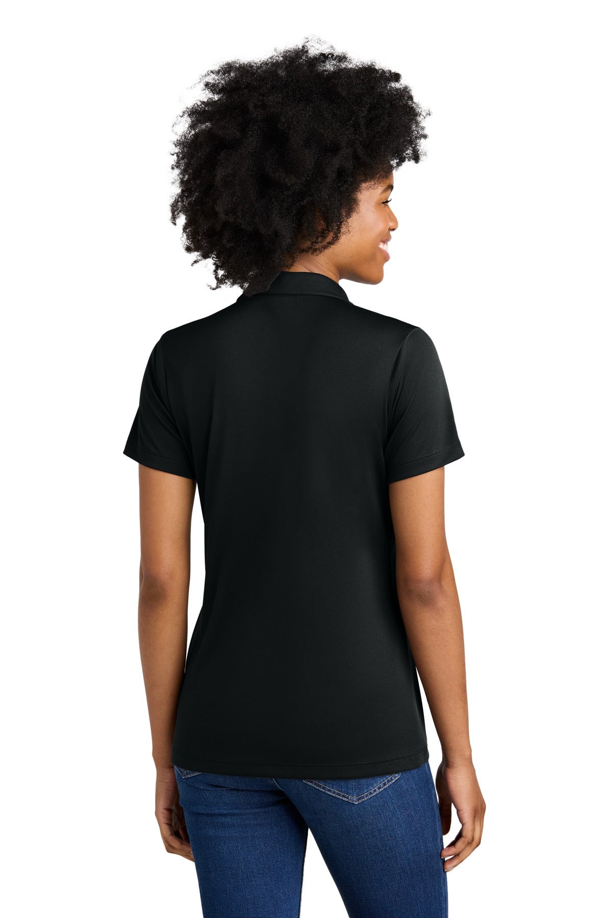 Blk/White Sport-Tek Women's Competitor United Polo LST104