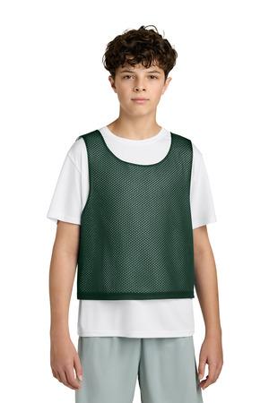 Blk/White Sport-Tek Youth Lacrosse Reversible Pinnie YST512