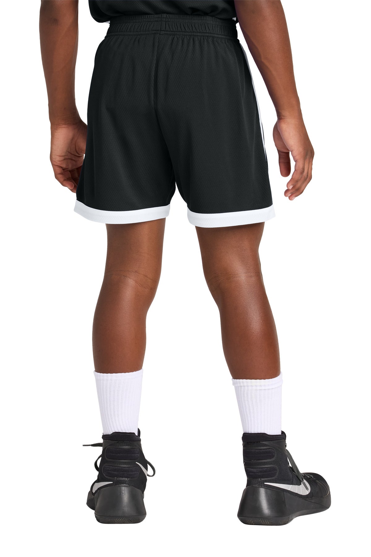Blk/White Sport-Tek Youth Rival Basketball 5" Short YST901