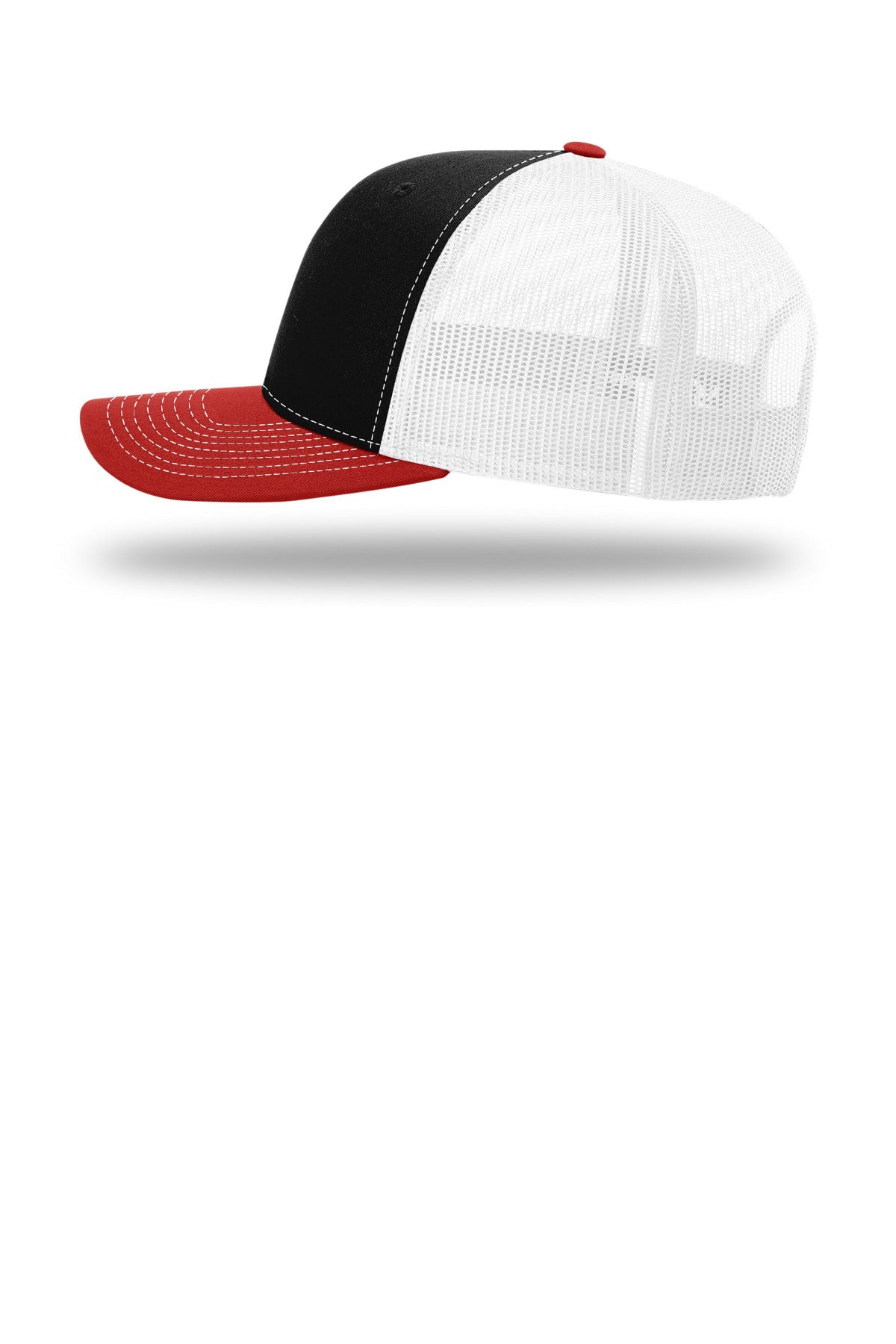 Blk/Wh/Red Richardson Trucker Cap 112