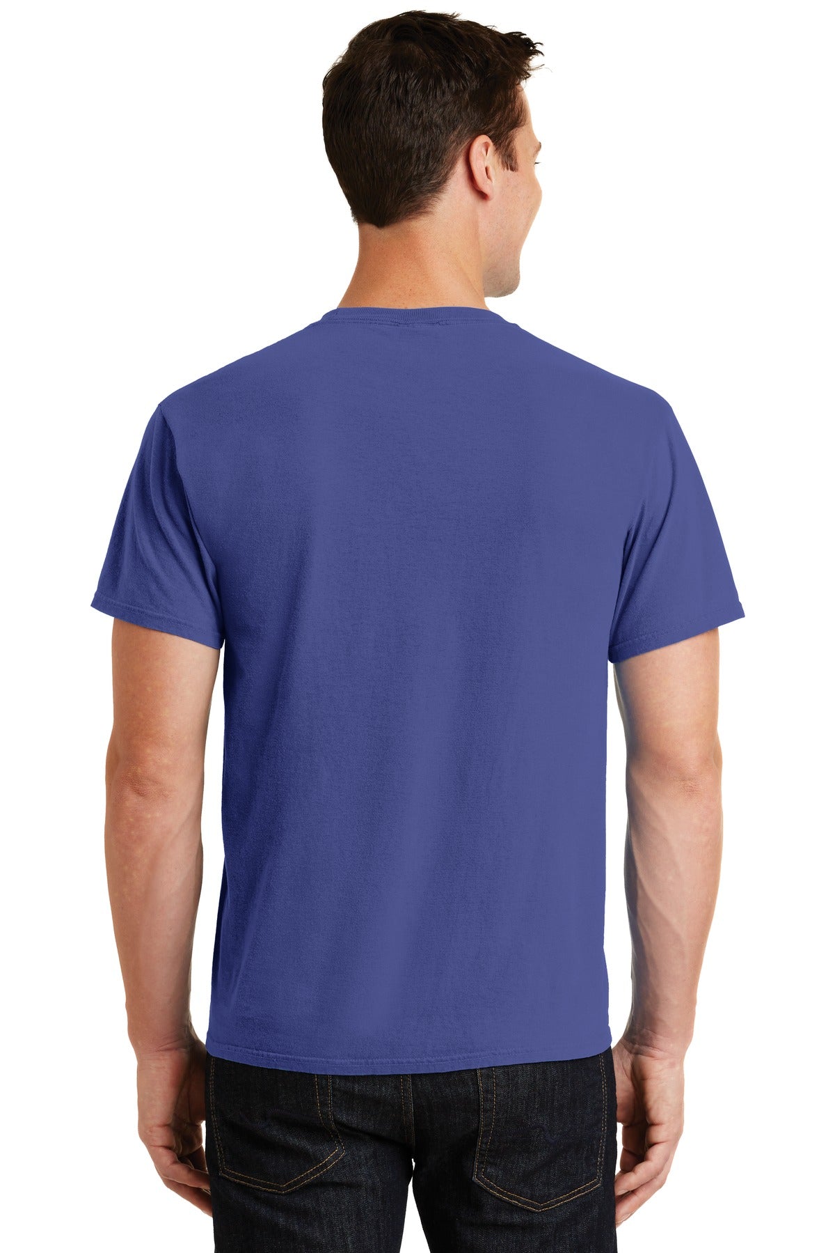 Blue Iris Port & Co Beach Wash Garment-Dyed Tee. PC099