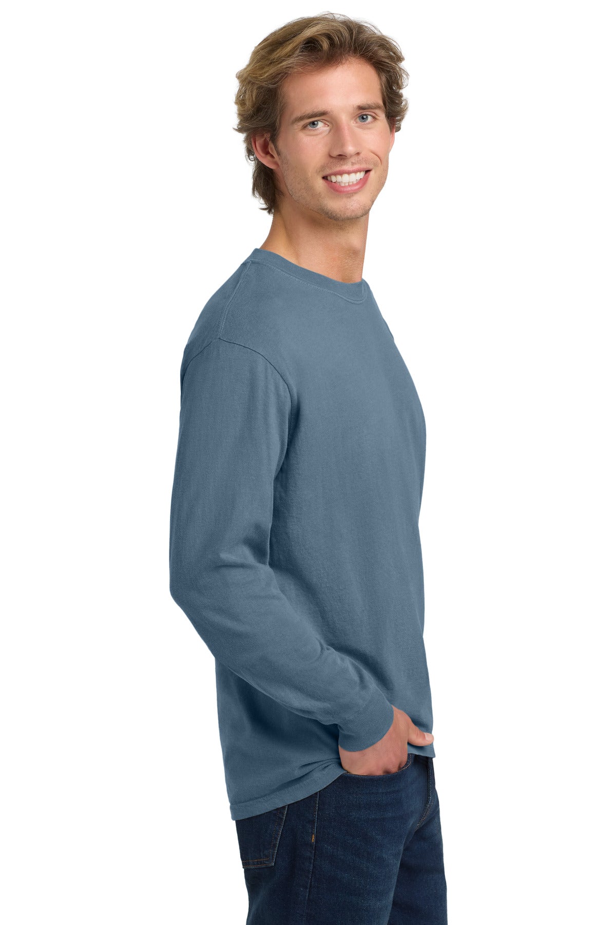 Blue Jean COMFORT COLORS Heavyweight Ring Spun Long Sleeve Tee. 6014