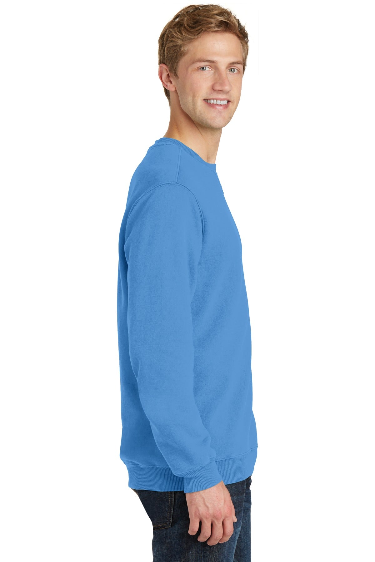 Blue Moon Port & Co Beach Wash Garment-Dyed Crewneck Sweatshirt PC098