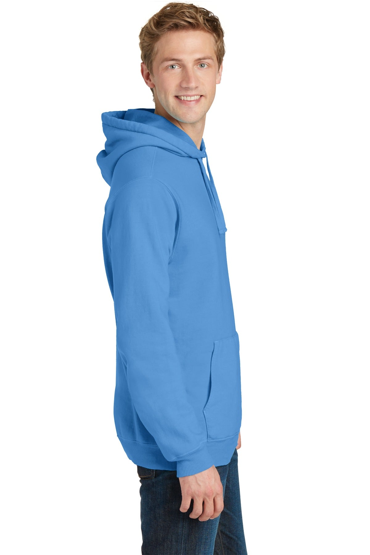 Blue Moon Port & Co Beach Wash Garment-Dyed Pullover Hooded Sweatshirt. PC098H