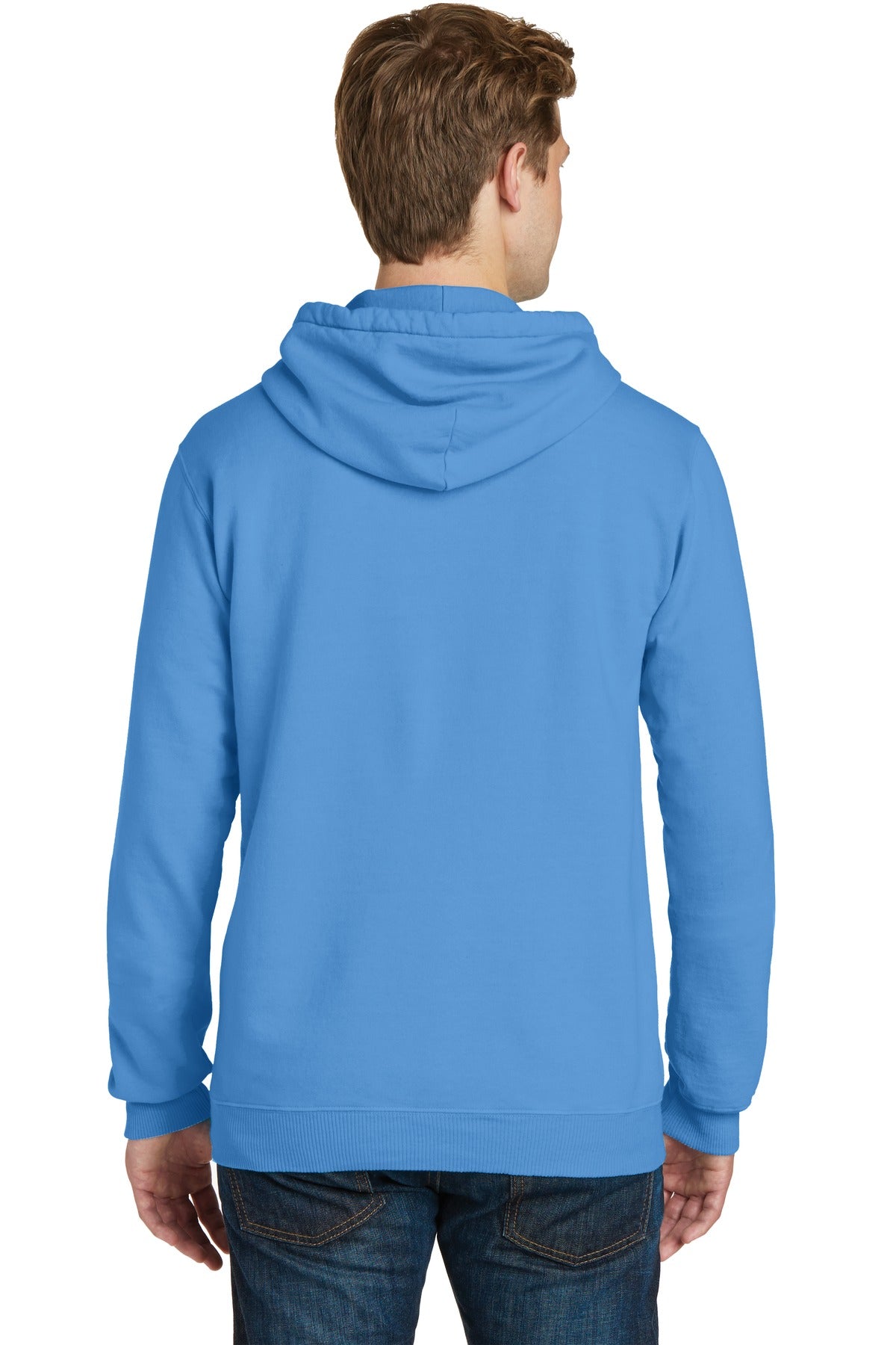 Blue Moon Port & Co Beach Wash Garment-Dyed Pullover Hooded Sweatshirt. PC098H