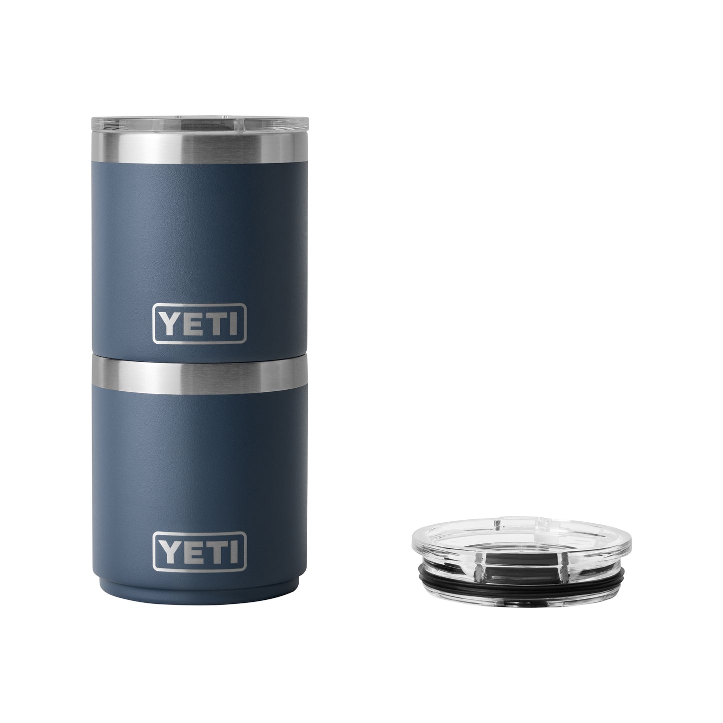 Blue-Navy Rambler® 10 oz Stackable Lowball with MagSlider™ Lid plain