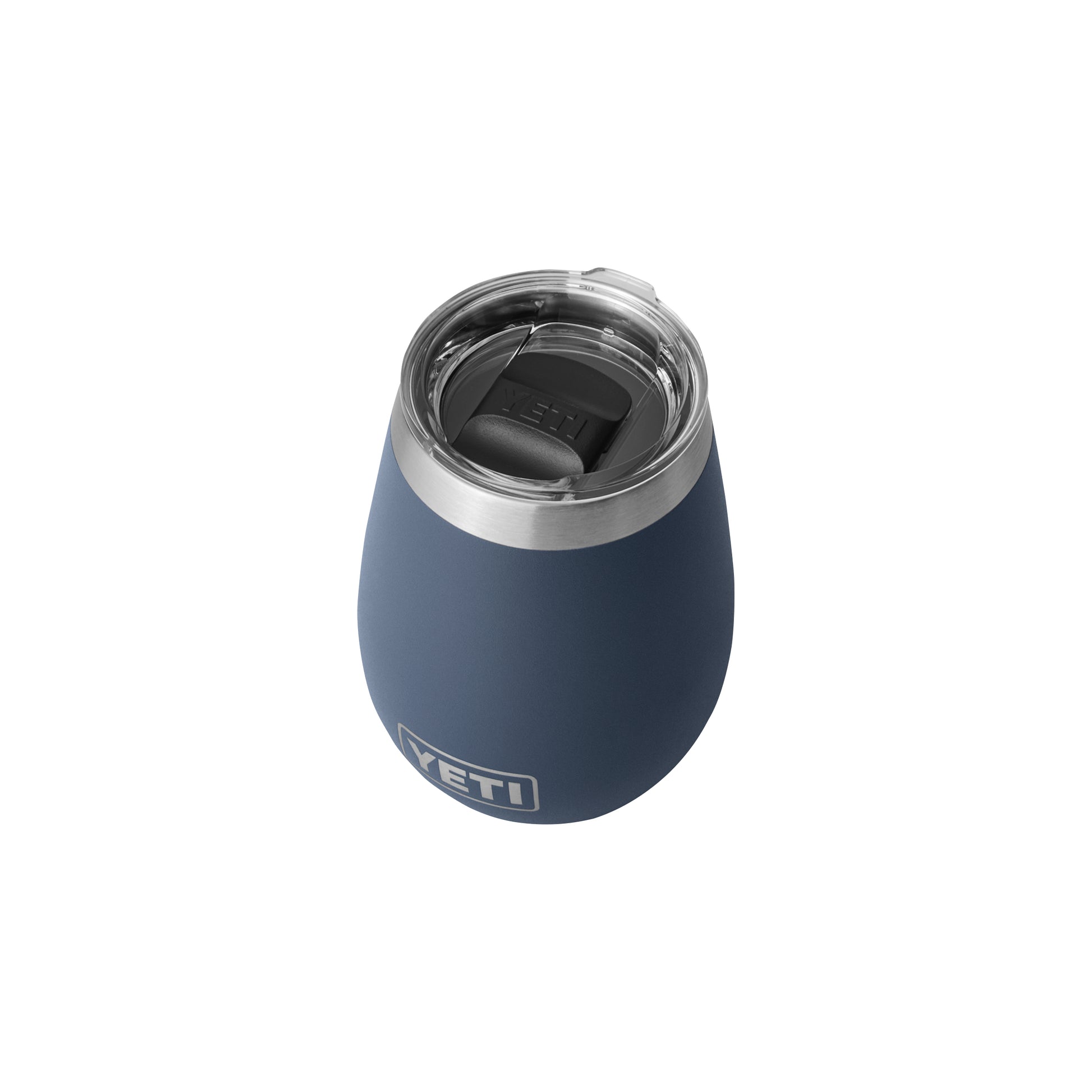 Blue-Navy Rambler® 10 oz Wine Tumbler with MagSlider™ Lid plain