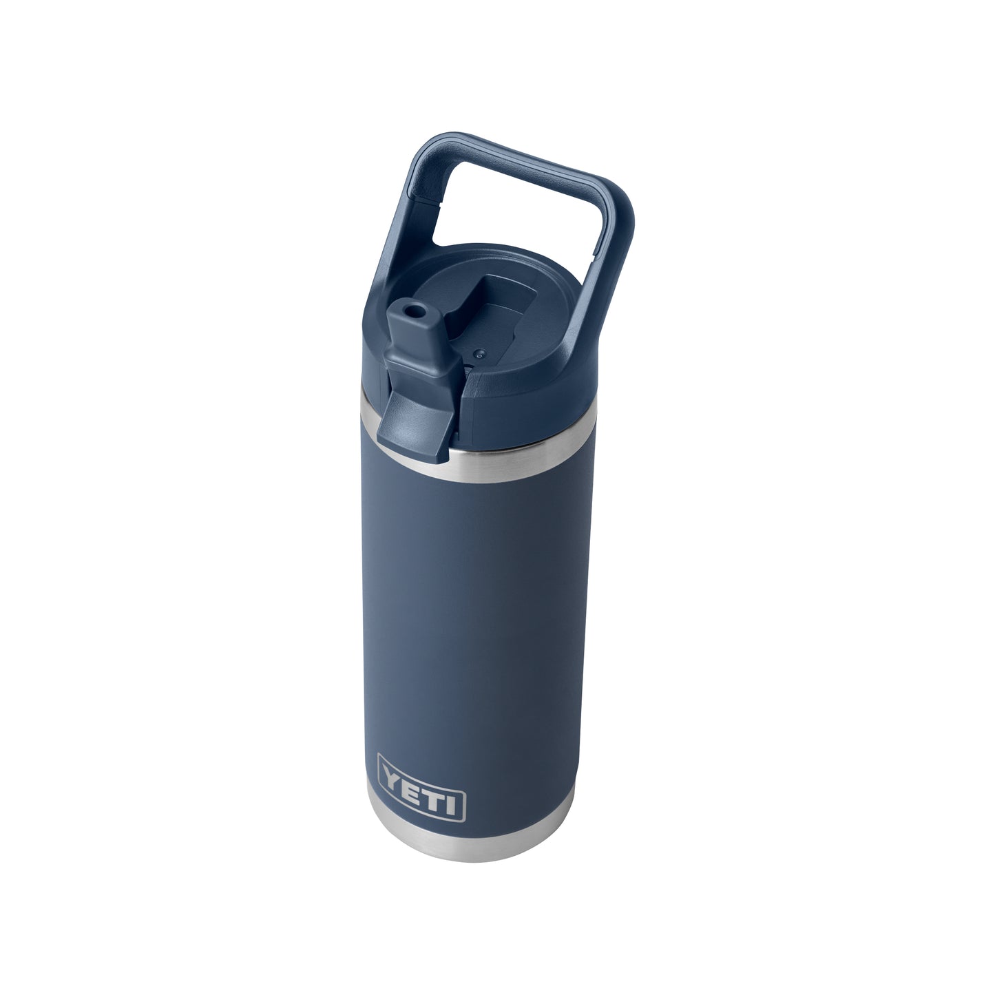 Blue-Navy Rambler® 18 oz Water Bottle with Color-Matched Straw Cap plain
