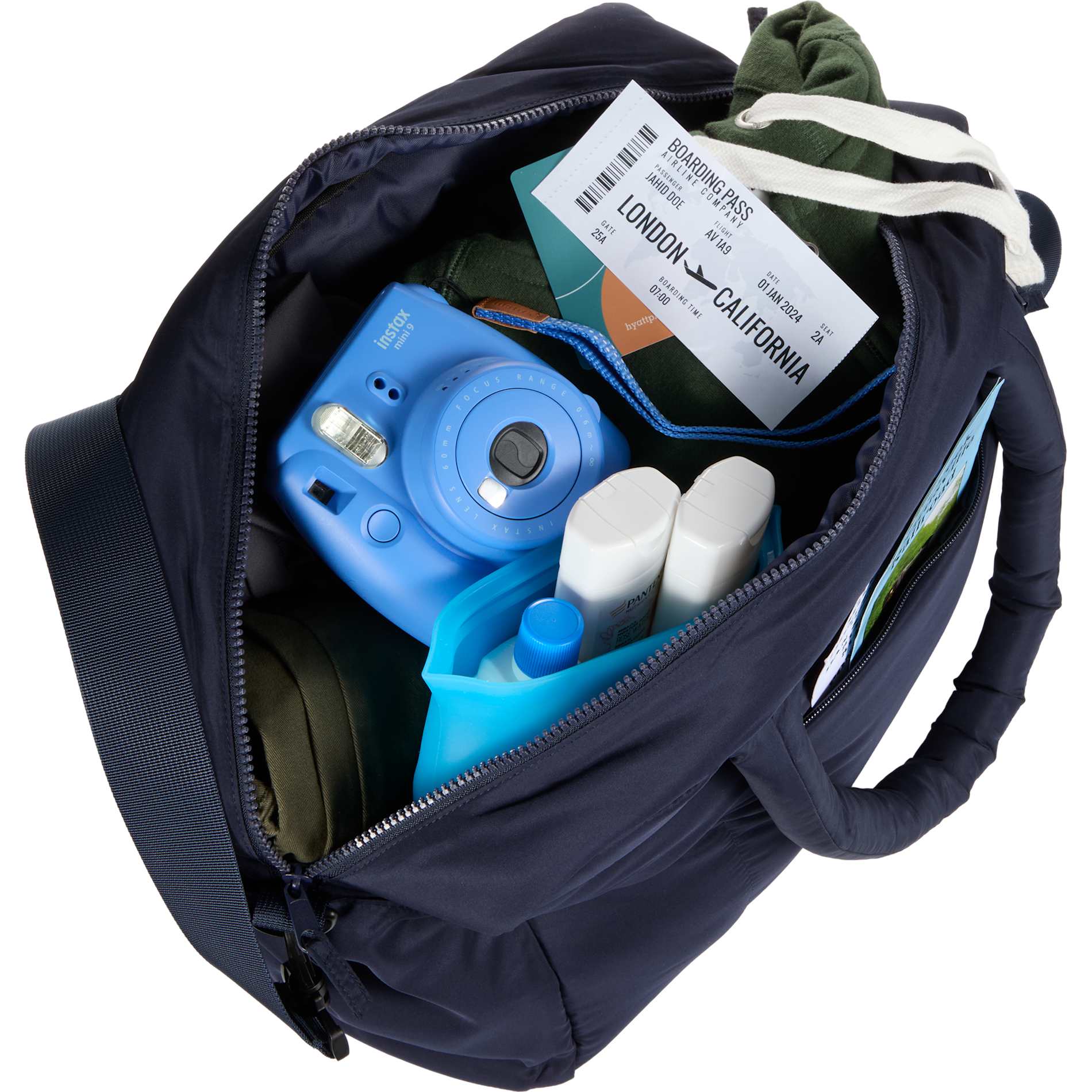 Blue Puffer Recycled Duffle Bag