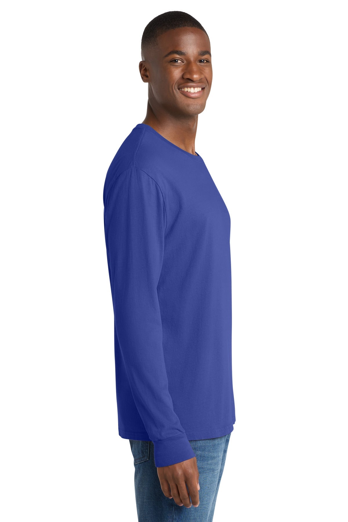 BlueIris Port & Co Beach Wash Garment-Dyed Long Sleeve Tee PC099LS