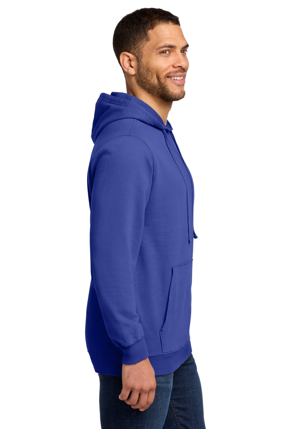 BlueIris Port & Co Beach Wash Garment-Dyed Pullover Hooded Sweatshirt. PC098H