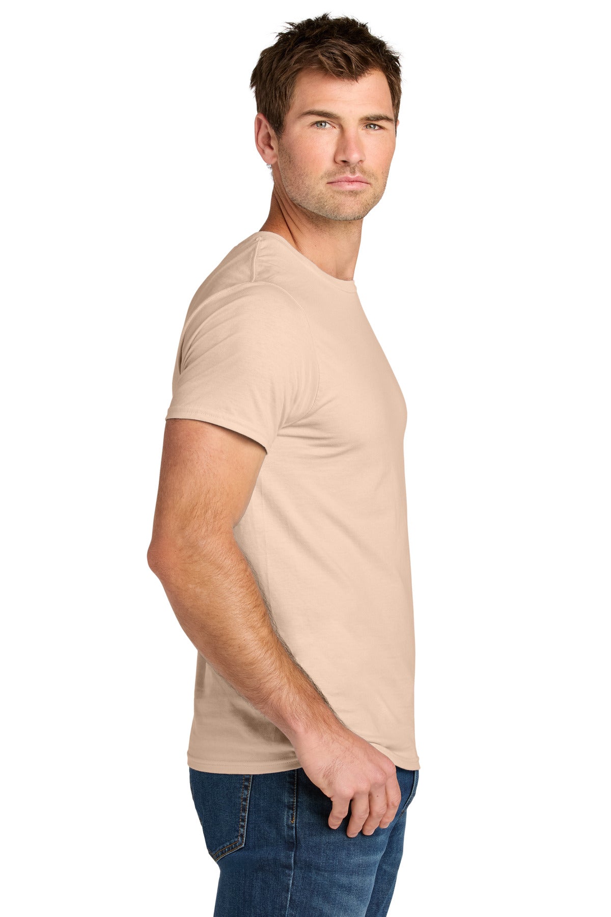 BlushPink Jerzees Ultimate Unisex Ring Spun T-Shirt IC46M