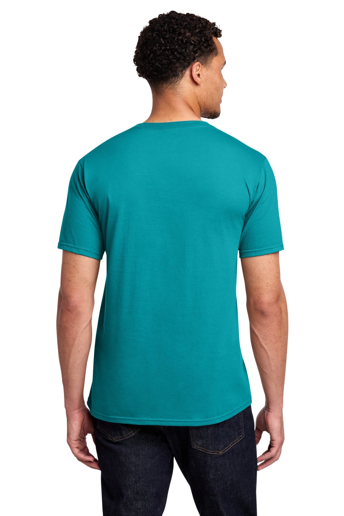 Bright Aqua Port & Co Fan Favorite Tee. PC450
