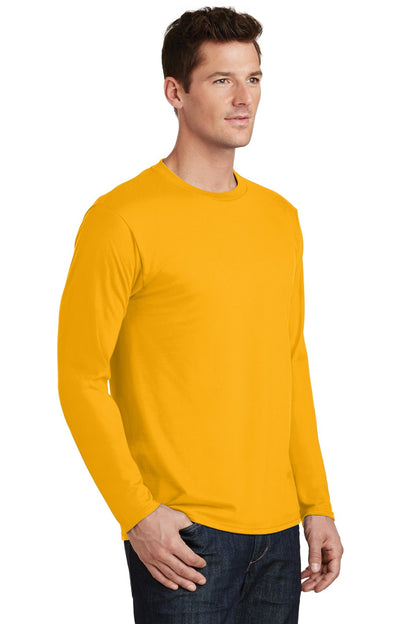 Bright Gold Port & Co Long Sleeve Fan Favorite Tee. PC450LS