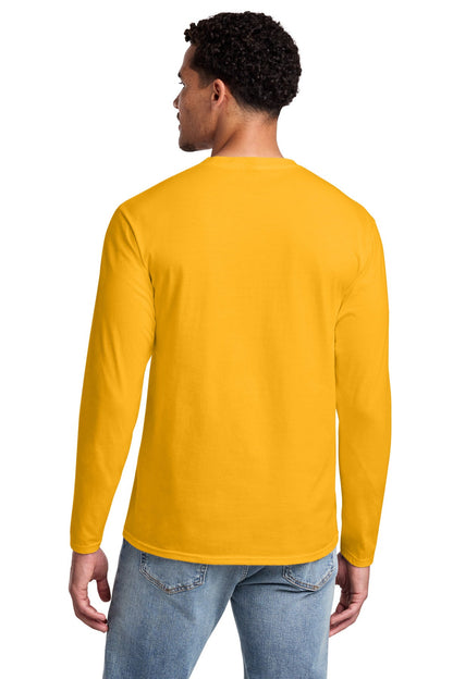 Bright Gold Port & Co Long Sleeve Fan Favorite Tee. PC450LS