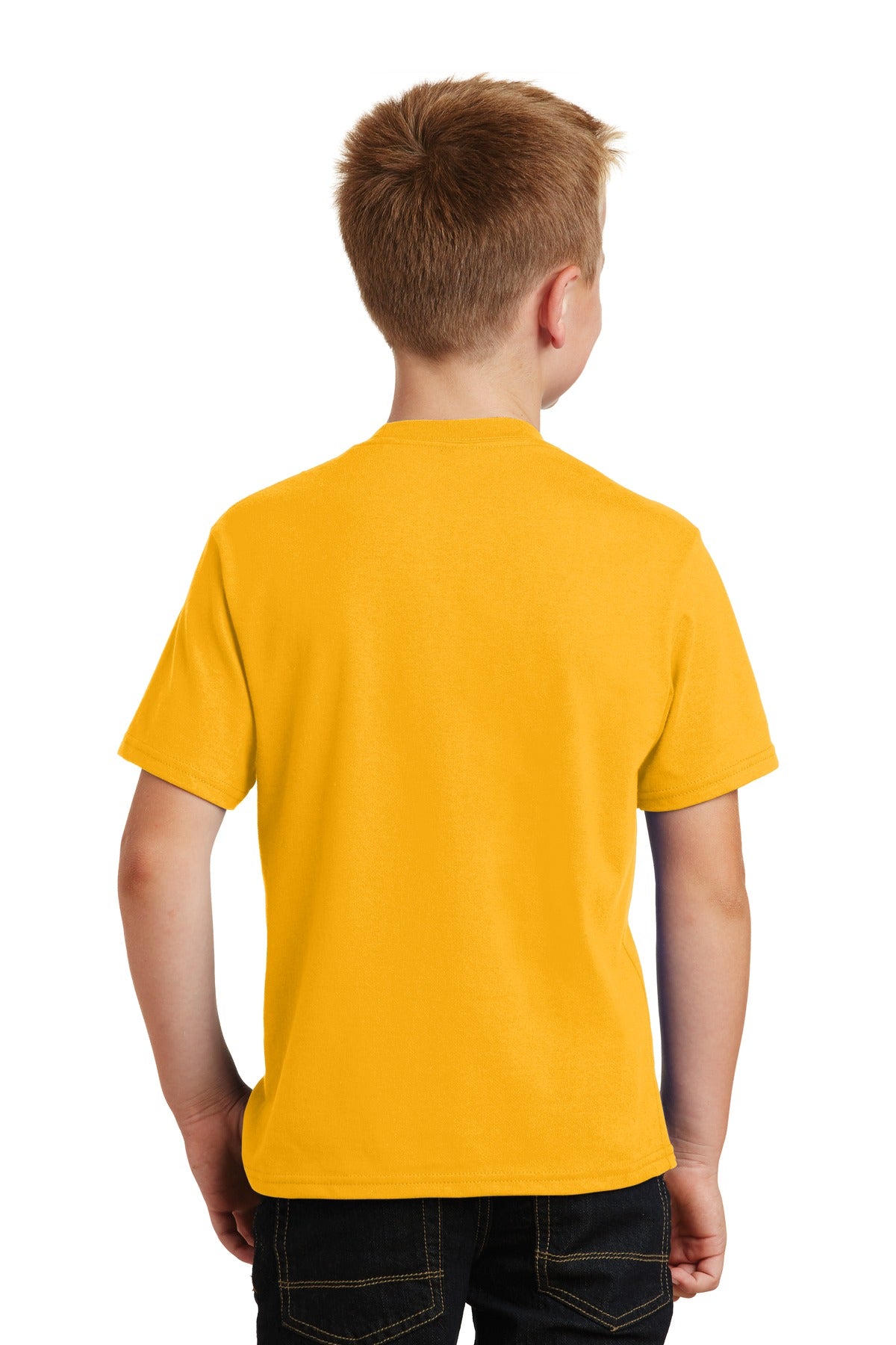Bright Gold Port & Co Youth Fan Favorite Tee. PC450Y