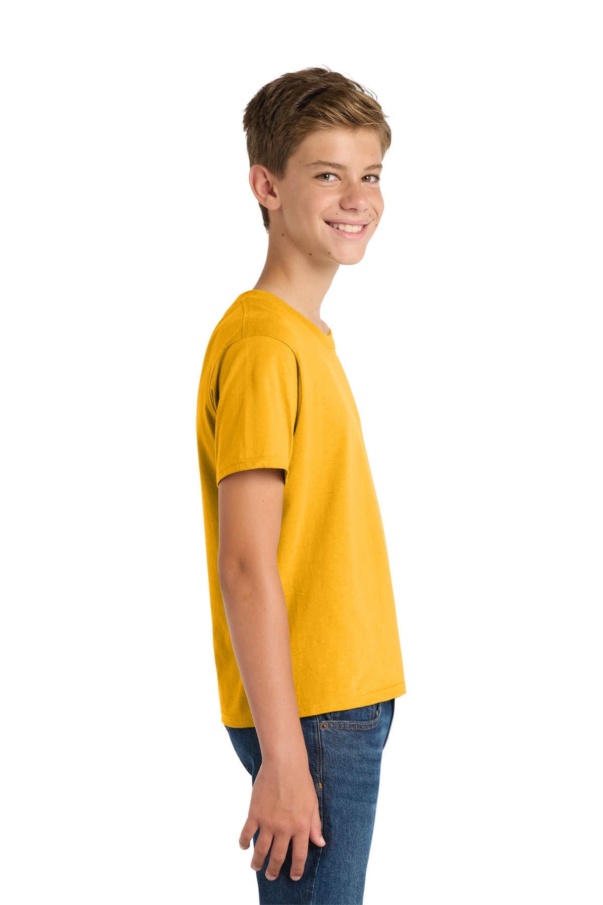 Bright Gold Port & Co Youth Fan Favorite Tee. PC450Y