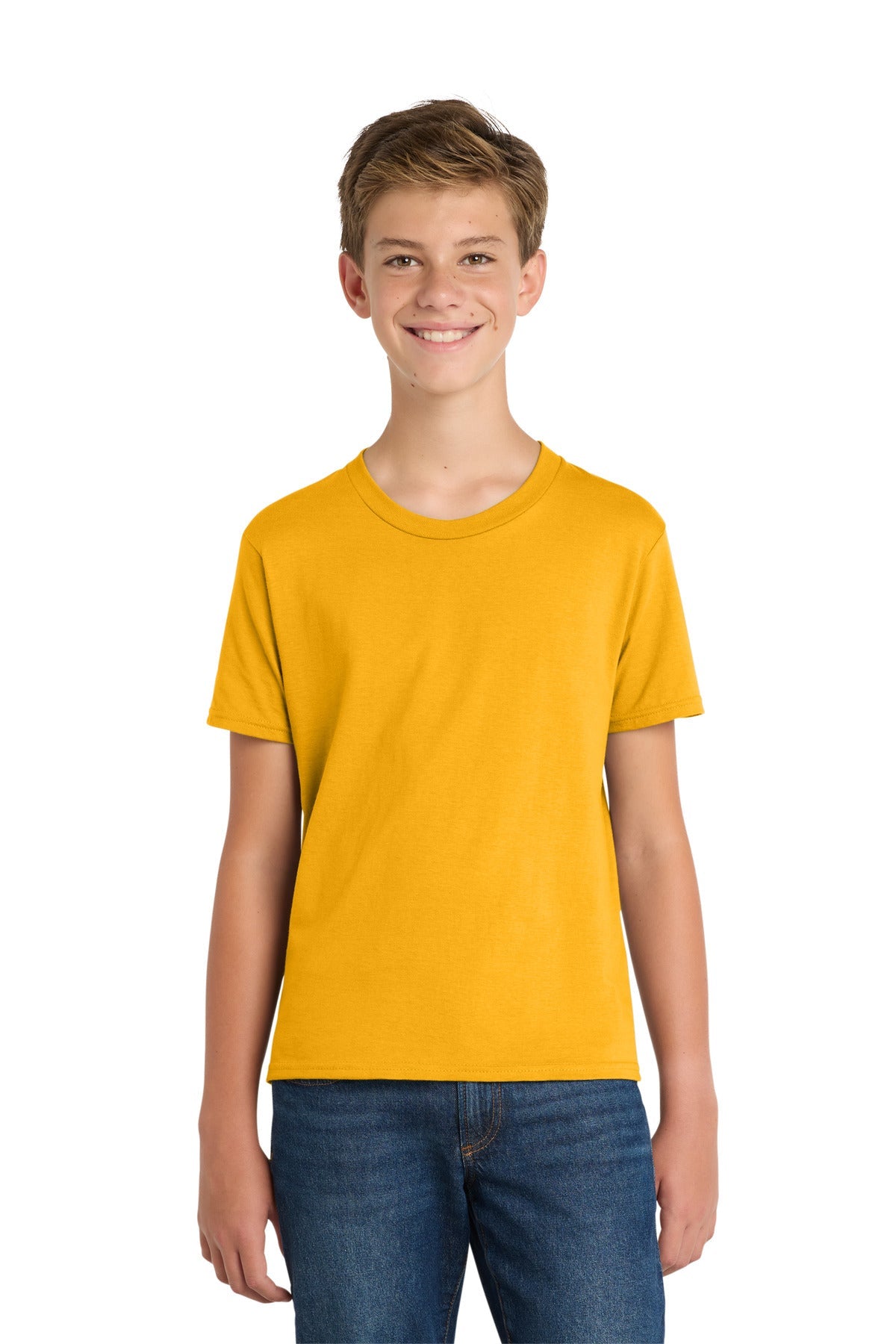 Bright Gold Port & Co Youth Fan Favorite Tee. PC450Y