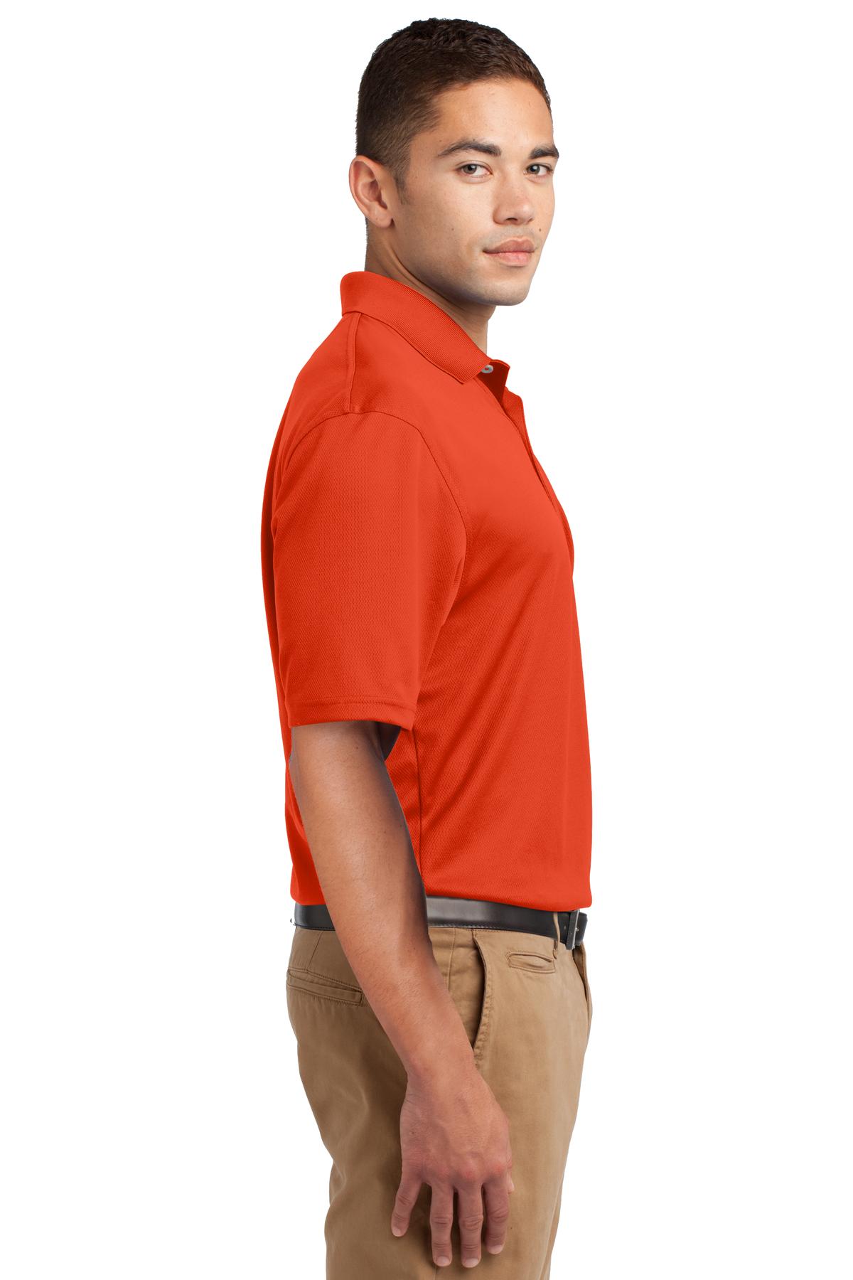 Bright Orange Sport-Tek Dri-Mesh Polo. K469