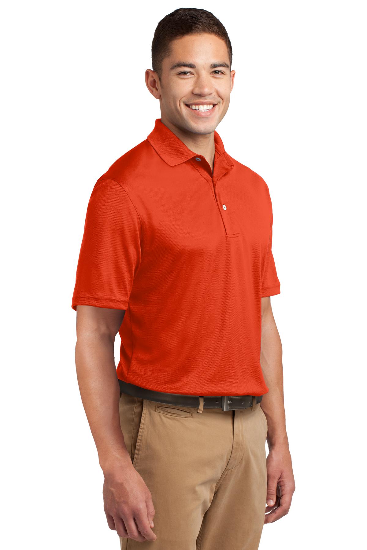 Bright Orange Sport-Tek Dri-Mesh Polo. K469