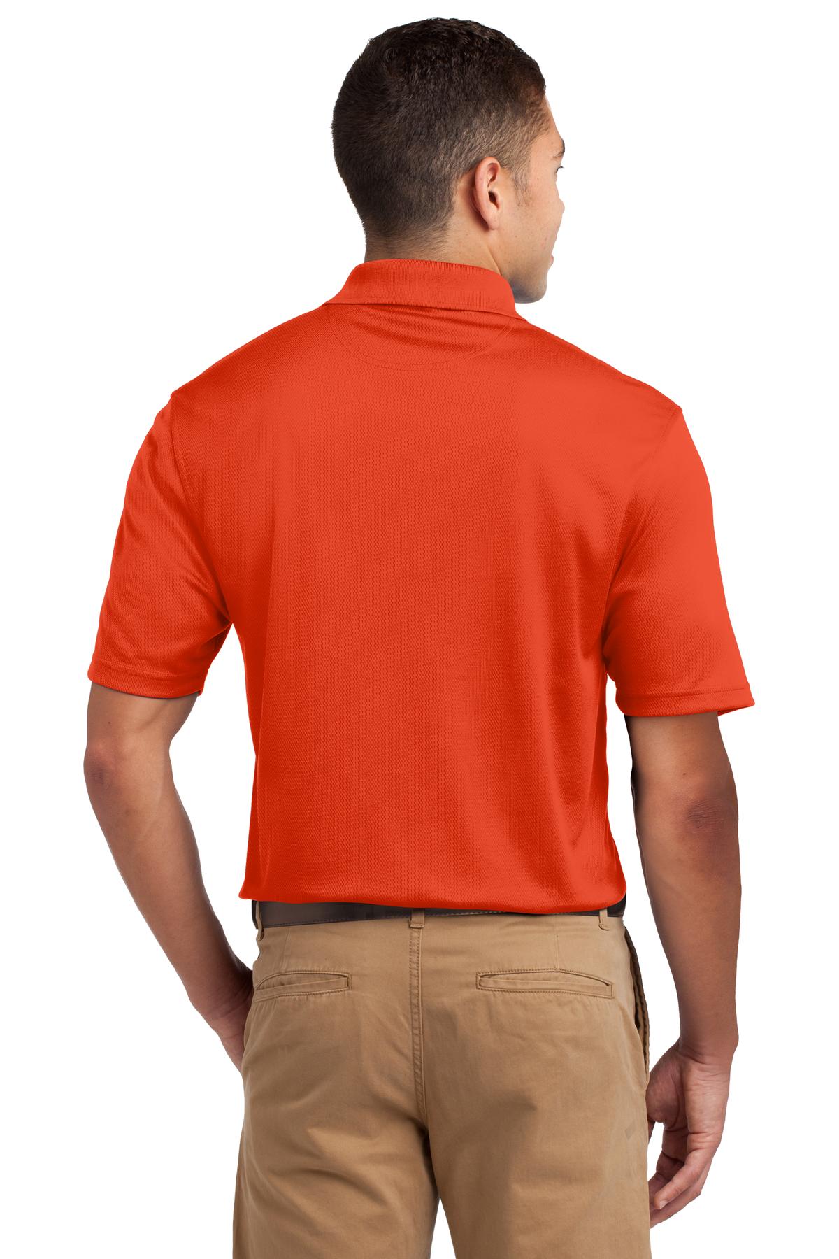 Bright Orange Sport-Tek Dri-Mesh Polo. K469