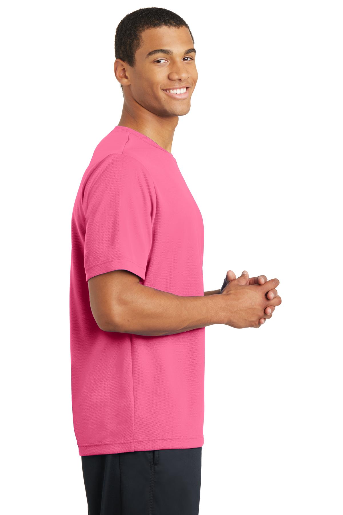 Bright Pink Sport-Tek PosiCharge RacerMesh Tee. ST340