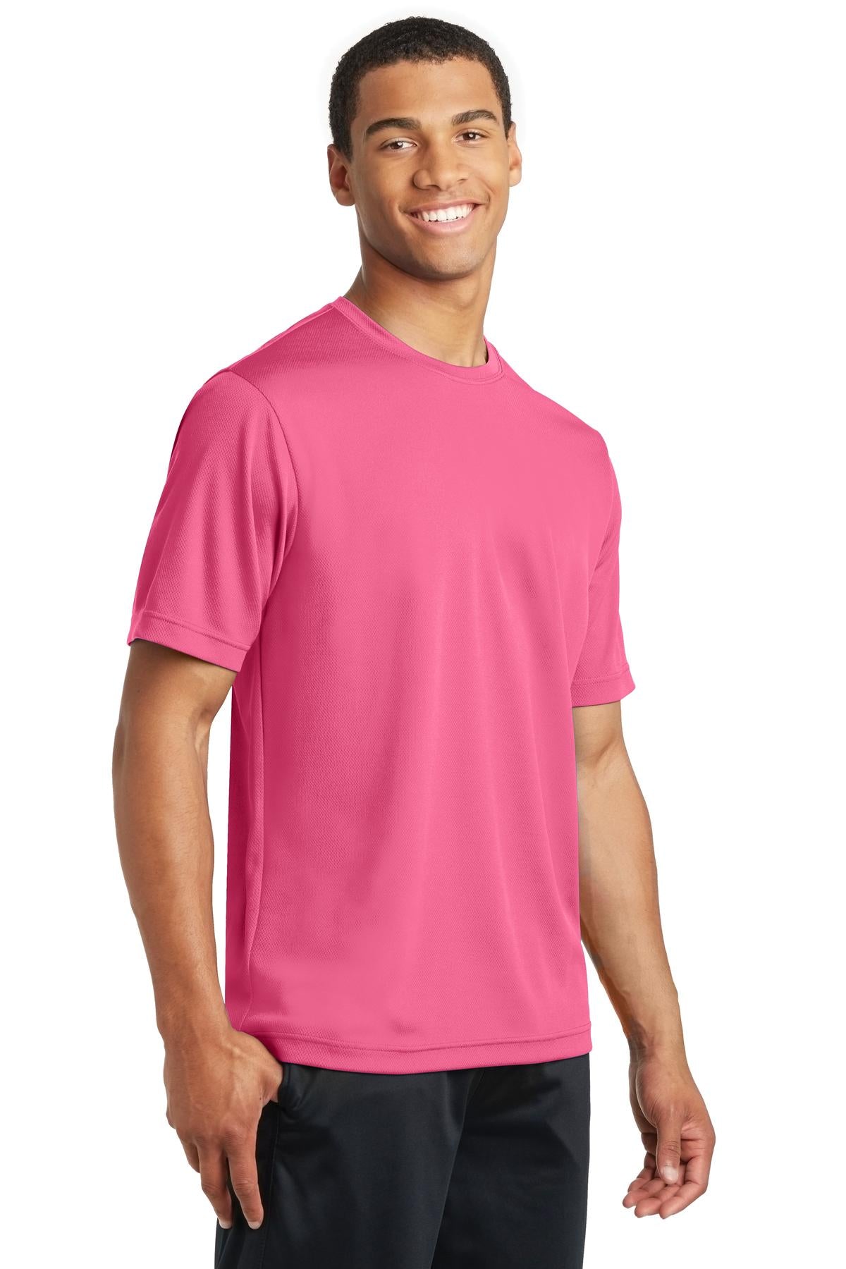 Bright Pink Sport-Tek PosiCharge RacerMesh Tee. ST340