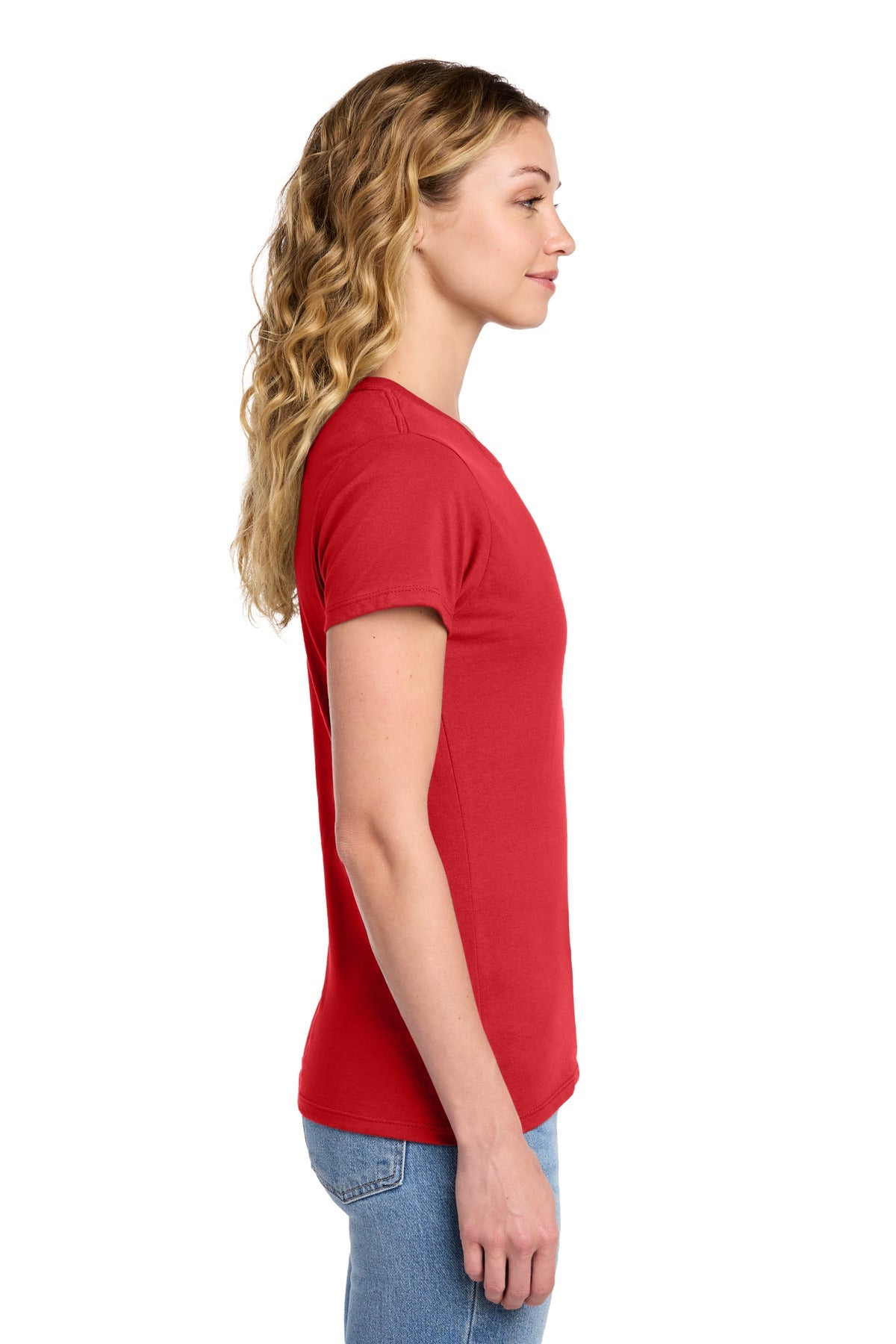 Bright Red Port & Co Women's Fan Favorite Tee. LPC450