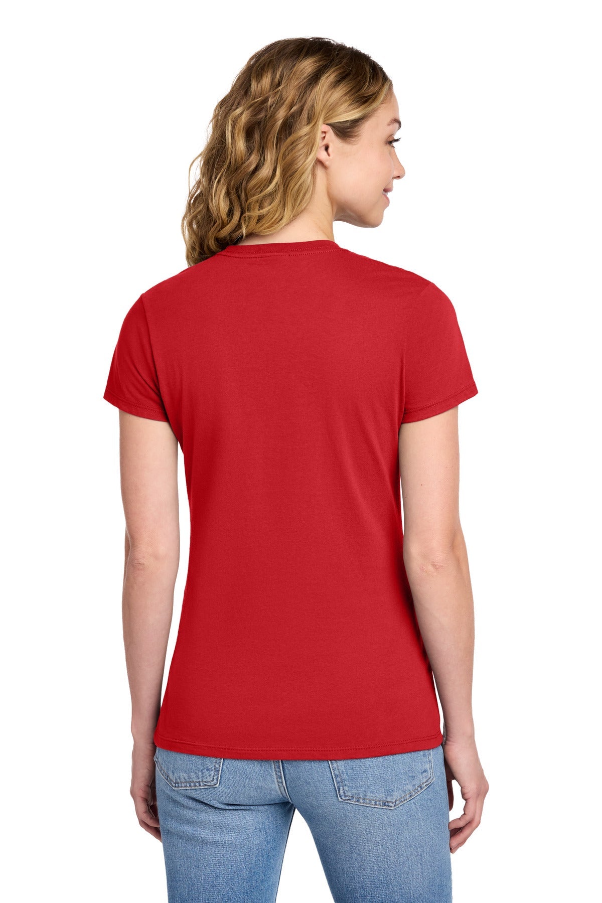 Bright Red Port & Co Women's Fan Favorite Tee. LPC450