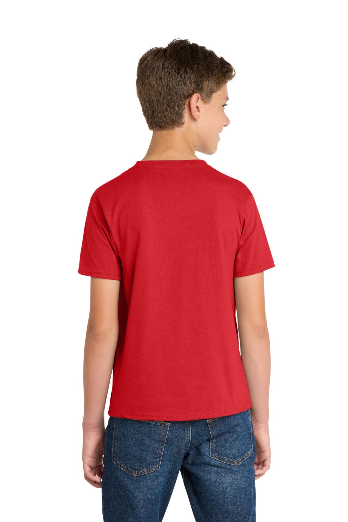 Bright Red Port & Co Youth Fan Favorite Tee. PC450Y