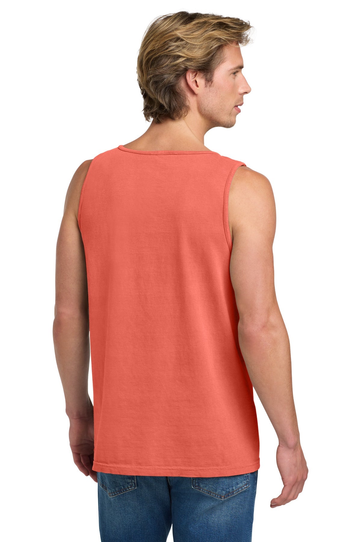 Bright Salmon COMFORT COLORS Heavyweight Ring Spun Tank Top. 9360