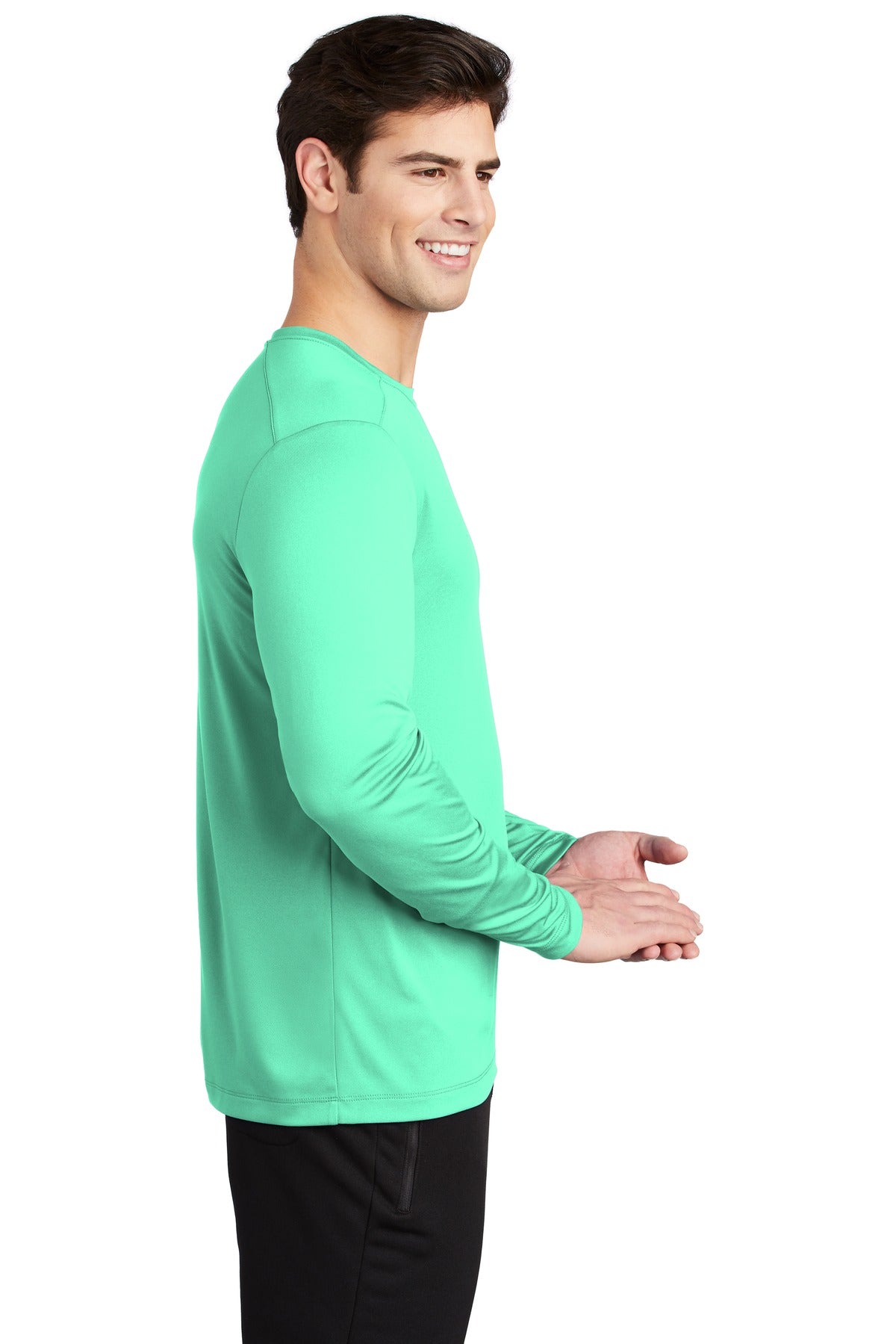 Bright Seafoam Sport-Tek Posi-UV Pro Long Sleeve Tee. ST420LS