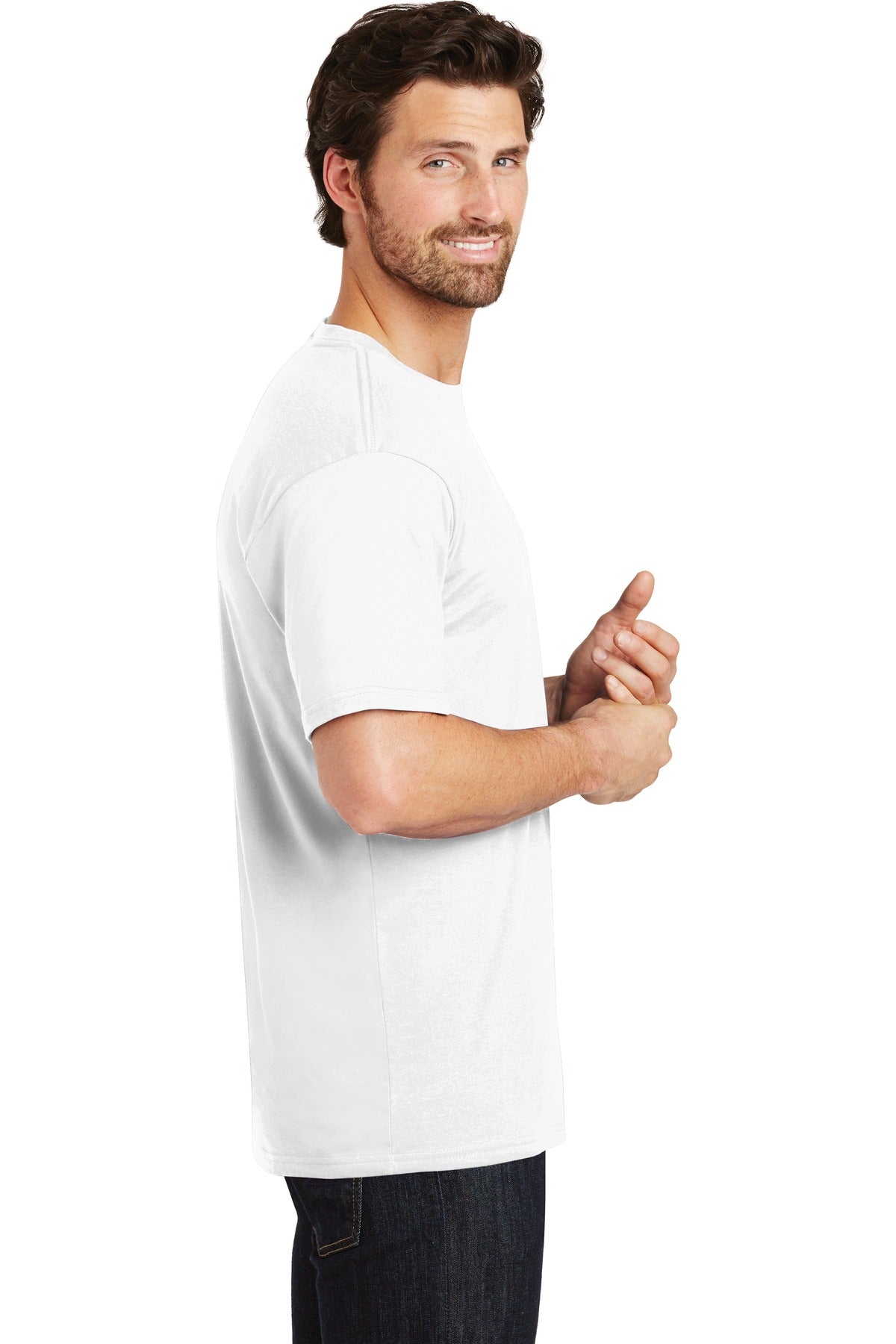 Bright White District Perfect Weight Tee. DT104
