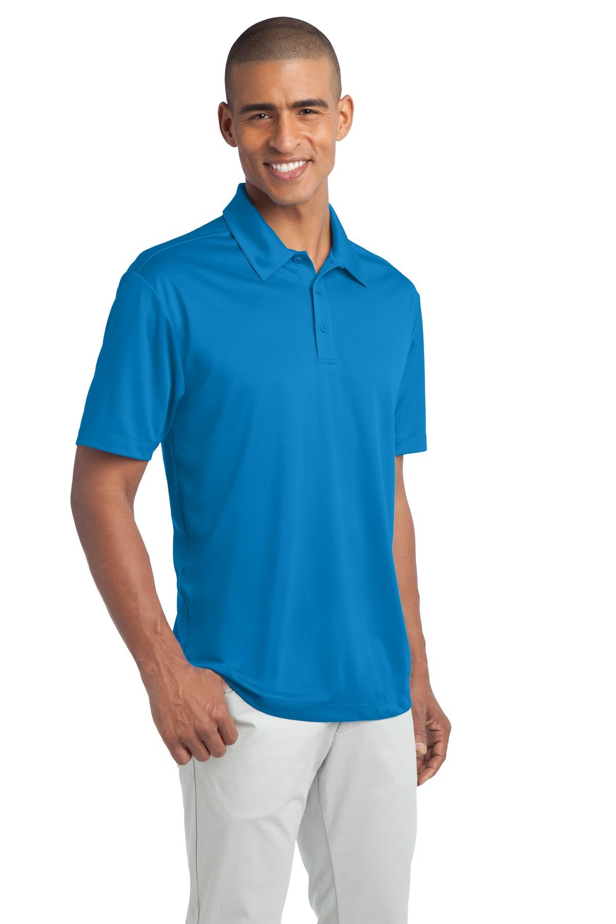 Brilliant Blue Port Authority Silk Touch Performance Polo. K540
