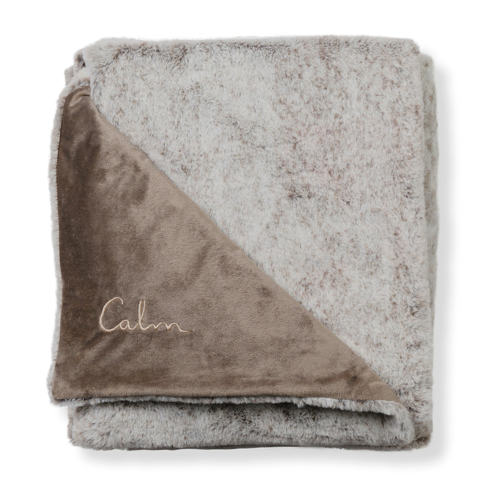 Brown Luxe Faux Fur Throw Blanket