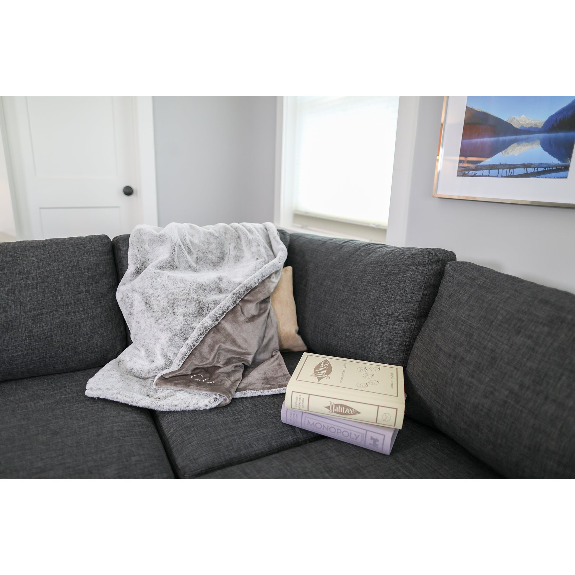 Brown Luxe Faux Fur Throw Blanket