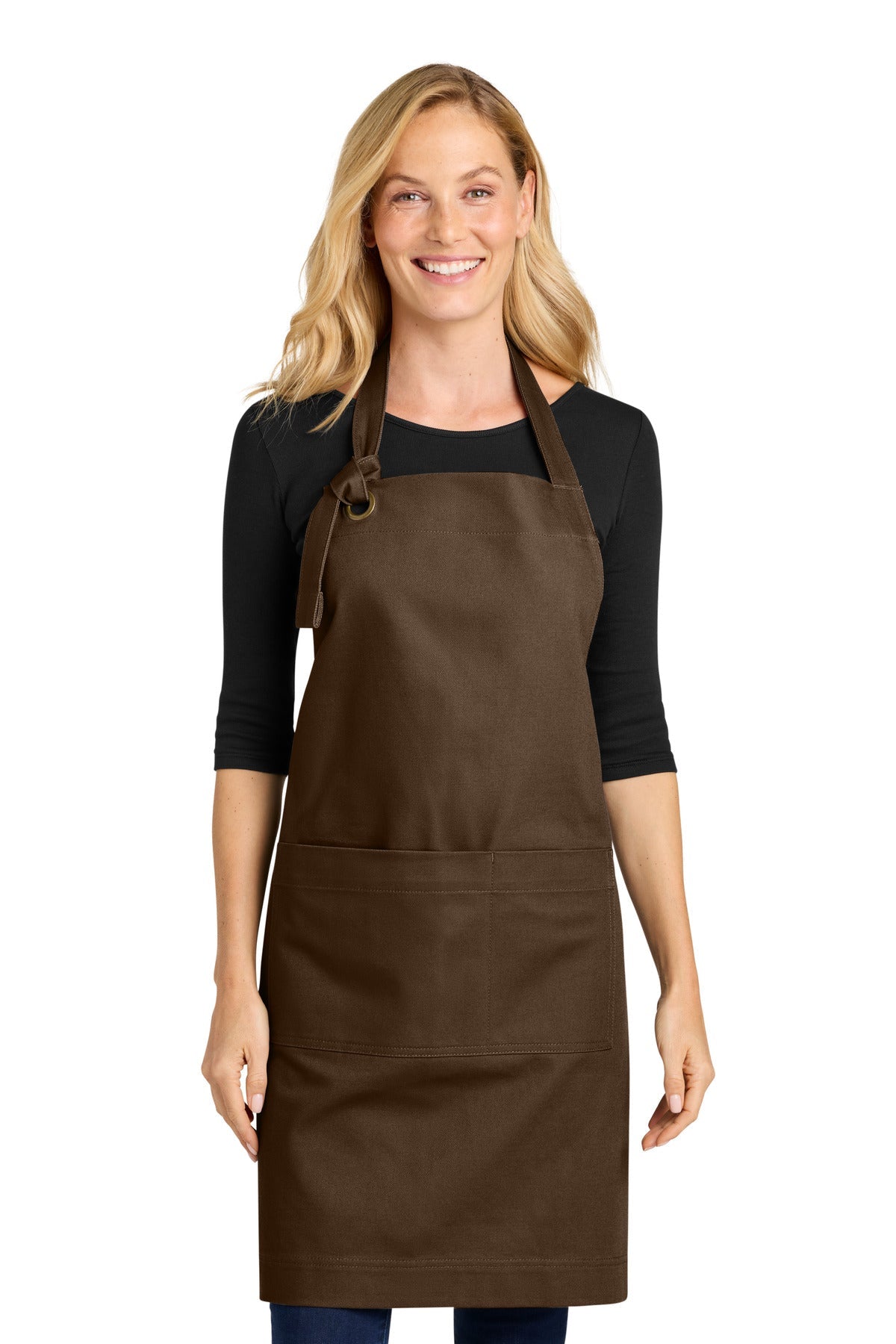 Brown Port Authority Signature Heavy Twill Bib Apron A900
