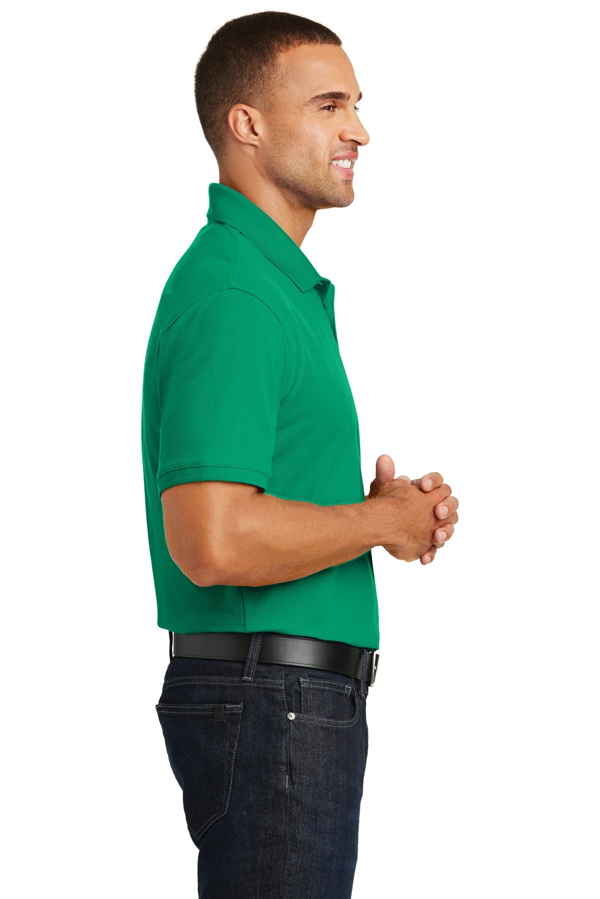 Brt Kelly Grn Port Authority Core Classic Pique Polo. K100