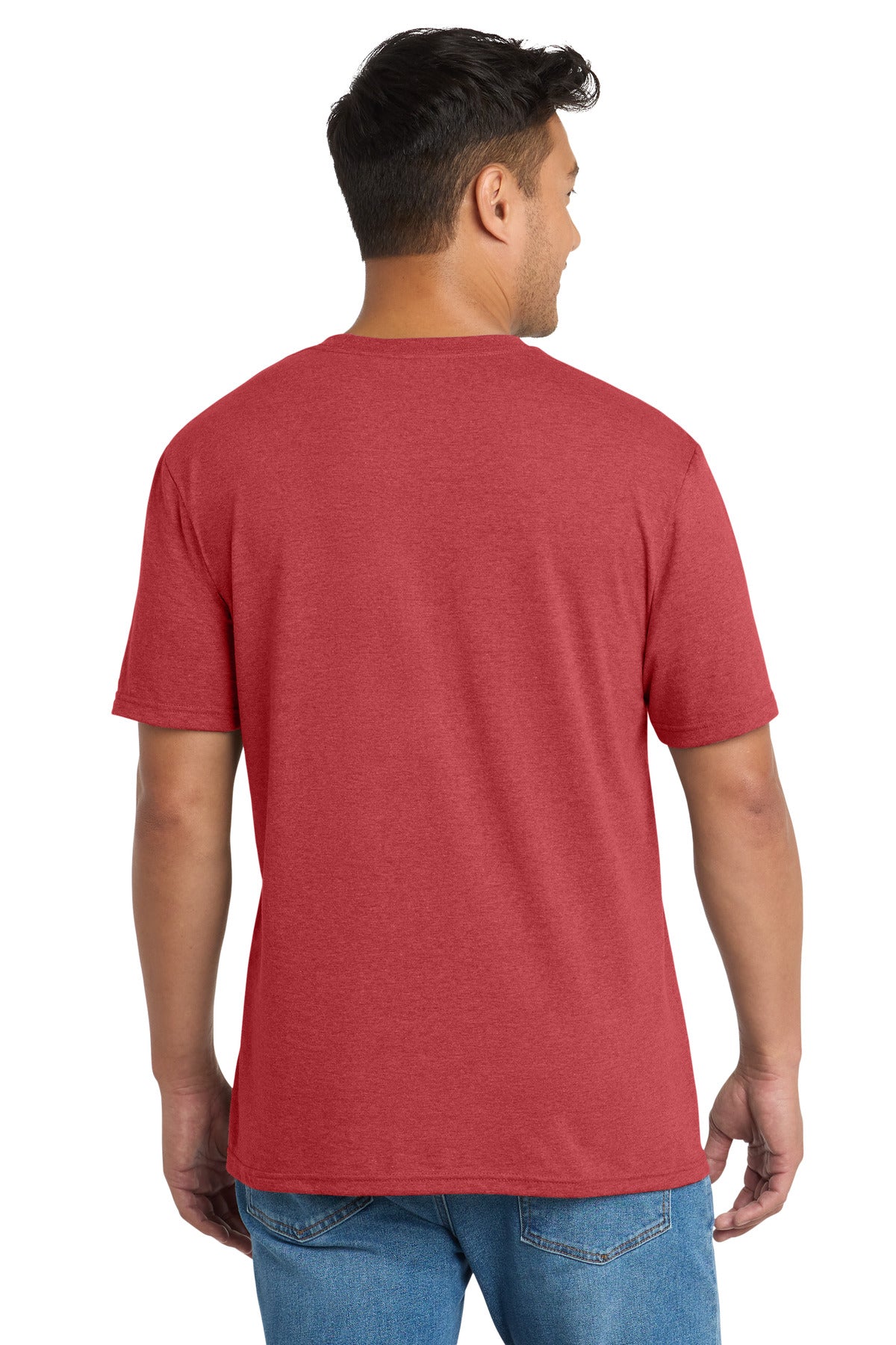 BrtRedHthr Port & Co Tri-Blend Tee. PC330