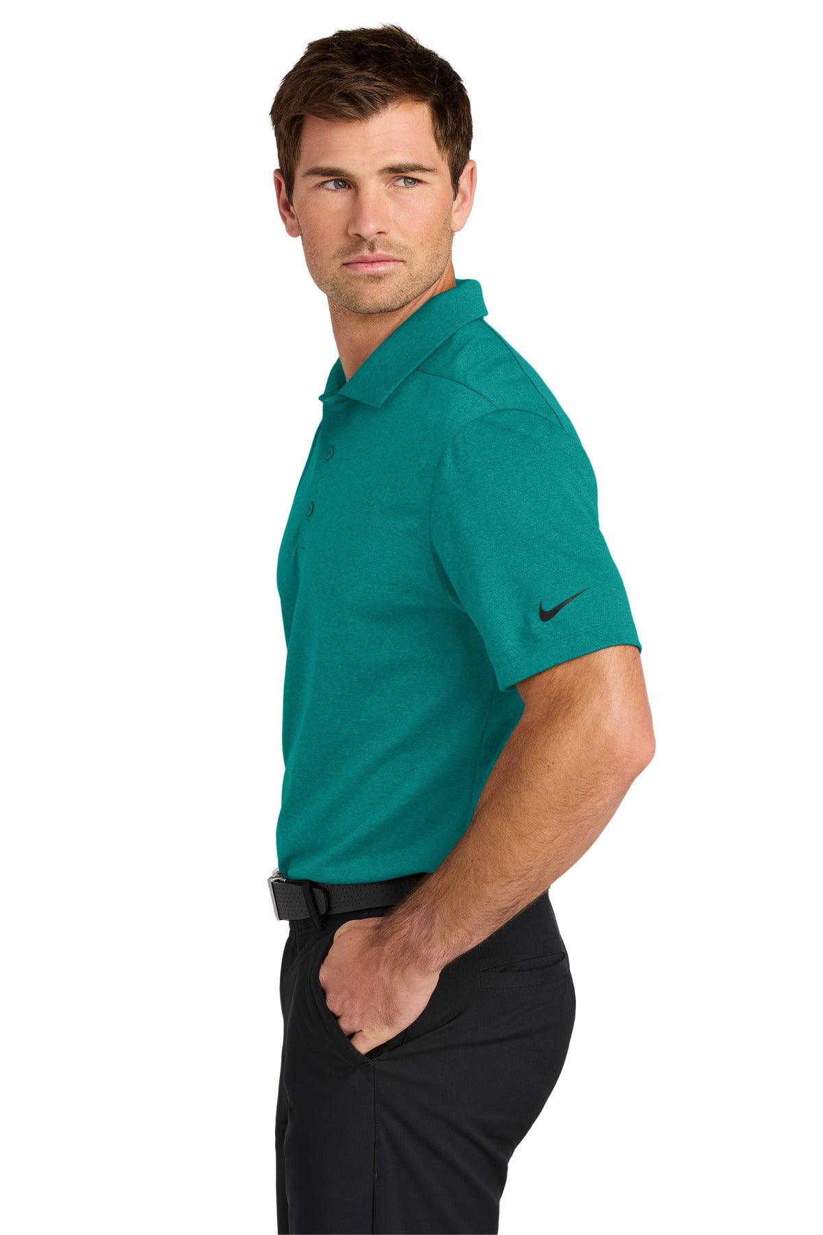 BrtSpruceH Nike Dri-FIT Smooth Heather Polo NKFQ4794