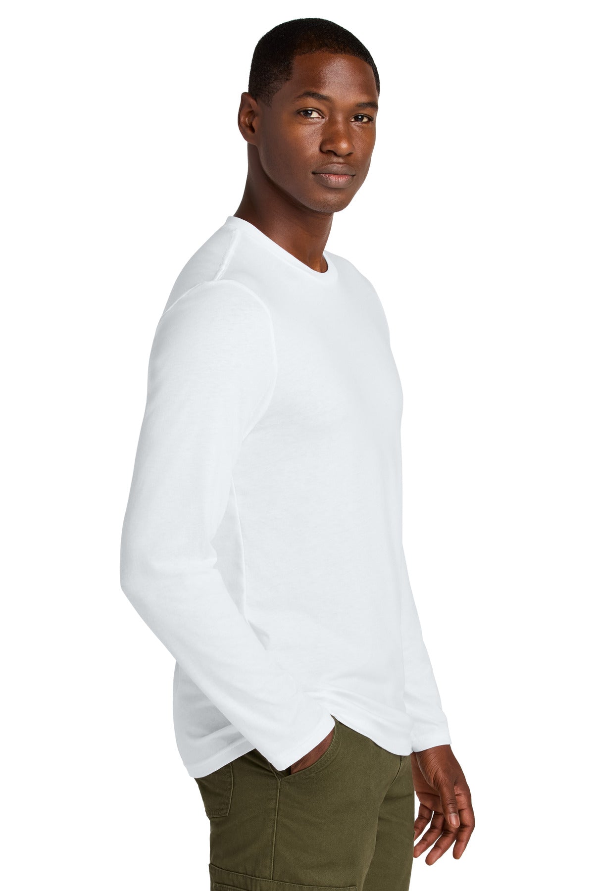 BrtWhite District Perfect Weight CVC Long Sleeve Tee DT185