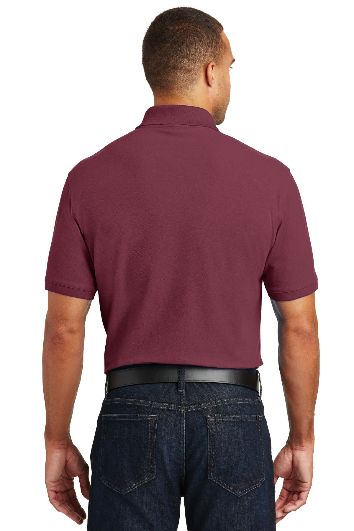 Burgundy Port Authority Core Classic Pique Polo. K100