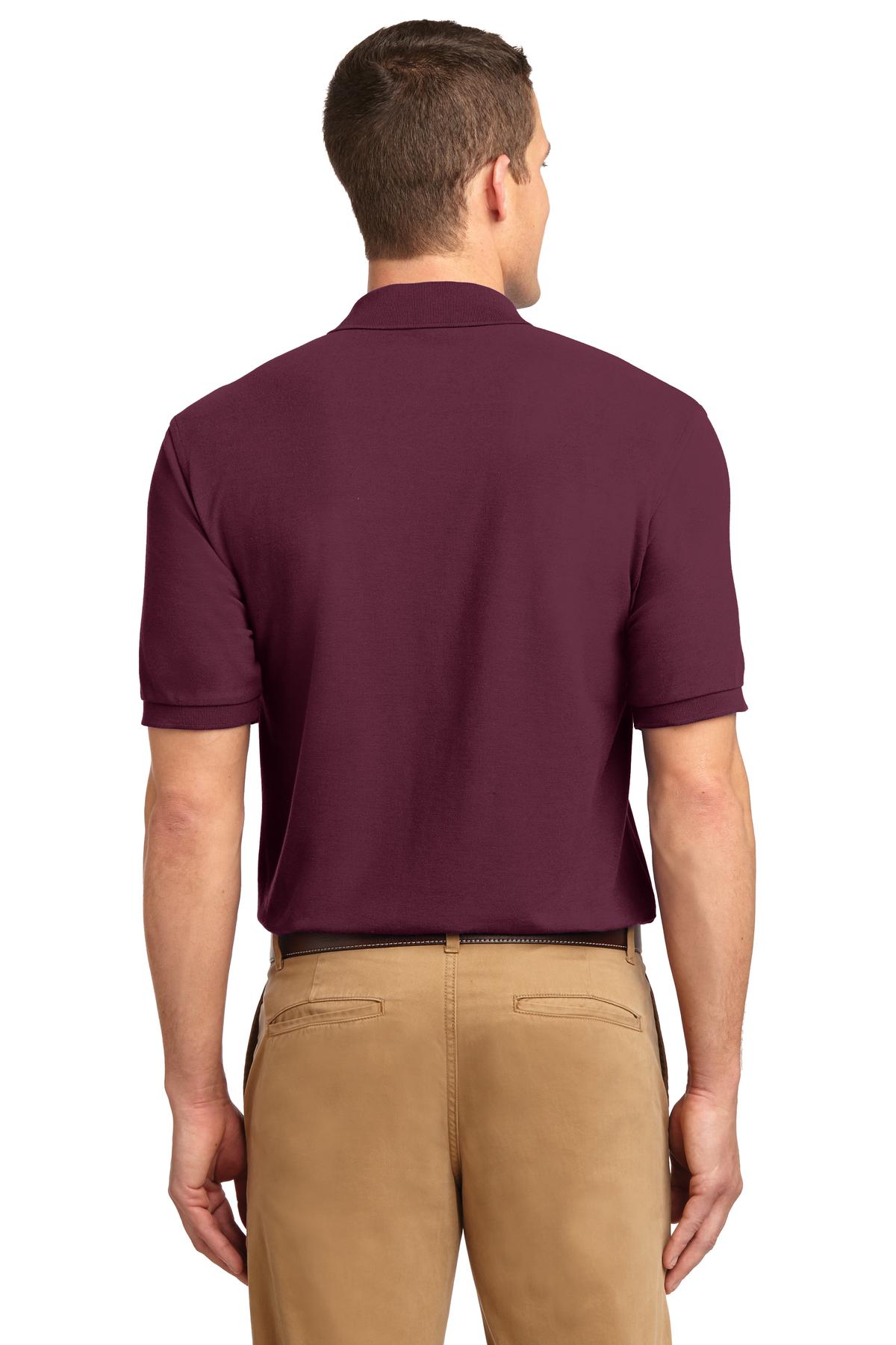 Burgundy Port Authority Extended Size Silk Touch Polo K500ES
