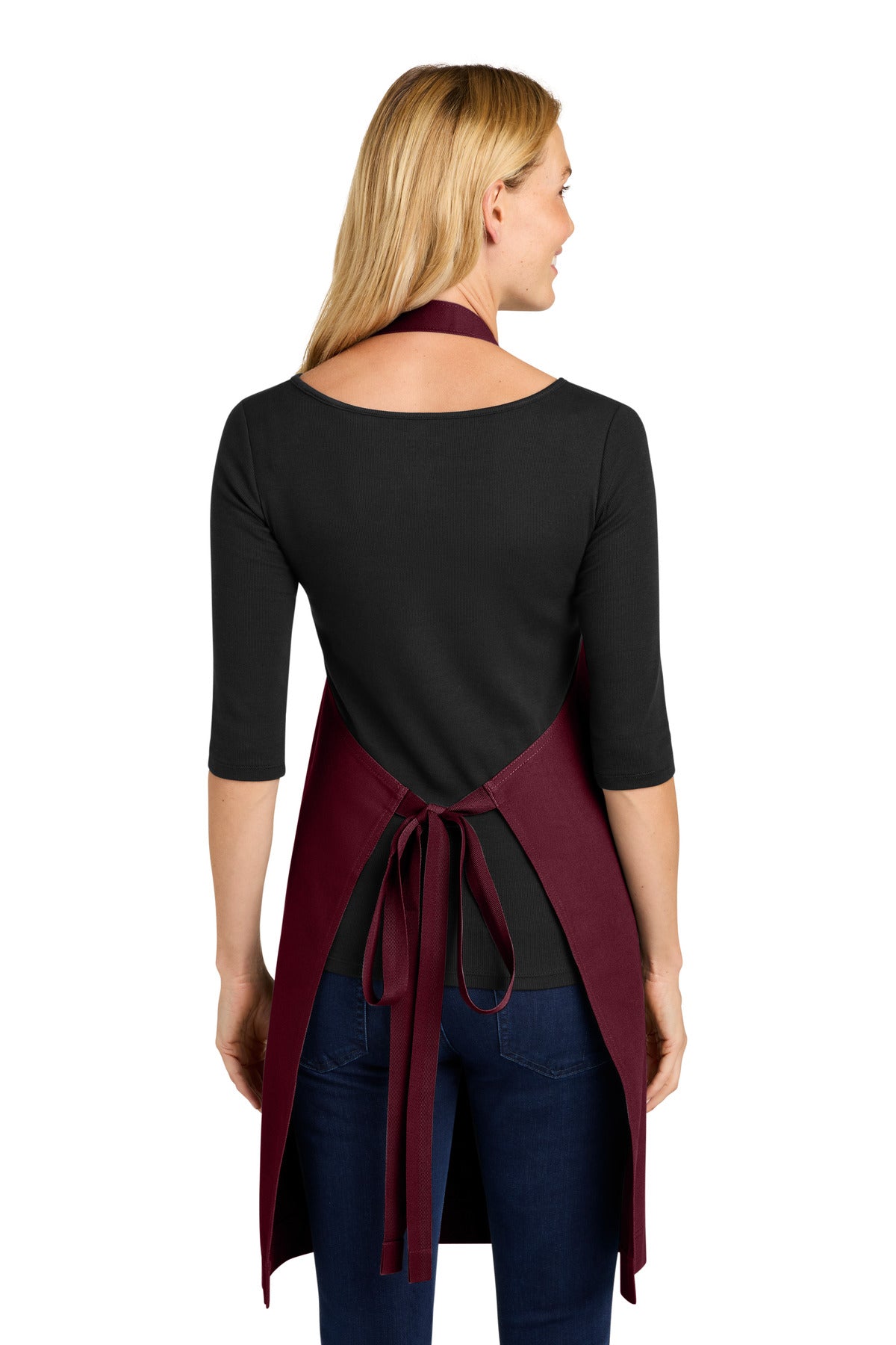Burgundy Port Authority Signature Heavy Twill Bib Apron A900