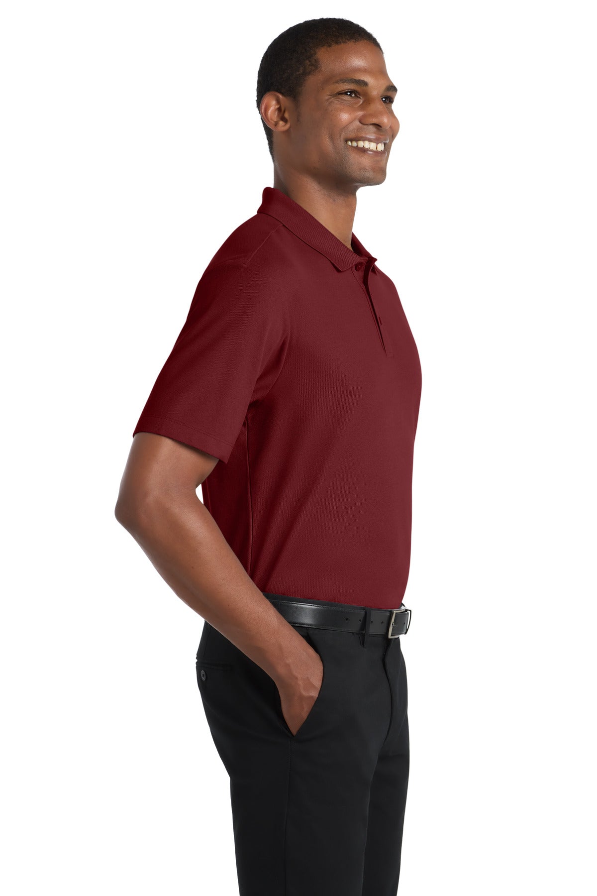 Burgundy Port Authority SuperPro React Polo. K810