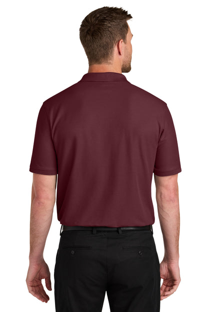 Burgundy Port Authority Wearever Signature Pique Pocket Polo K200P