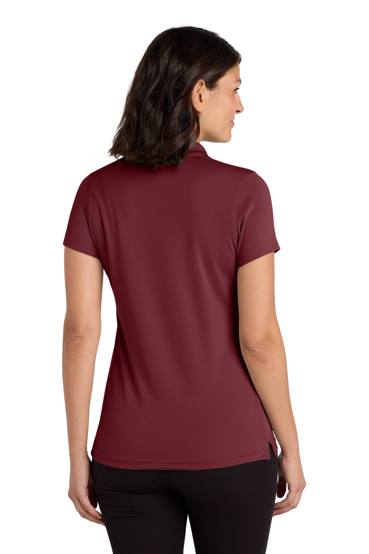 Burgundy Port Authority Women's Dry Zone UV Micro-Mesh Polo. LK110