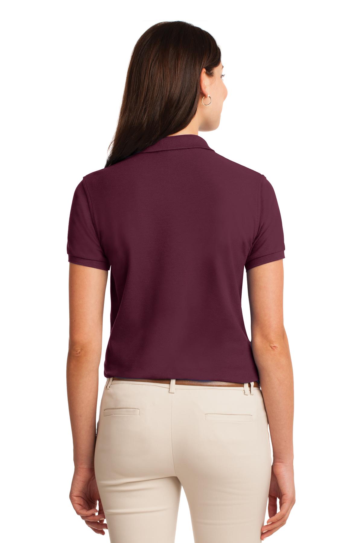 Burgundy Port Authority Women's Silk Touch Polo. L500