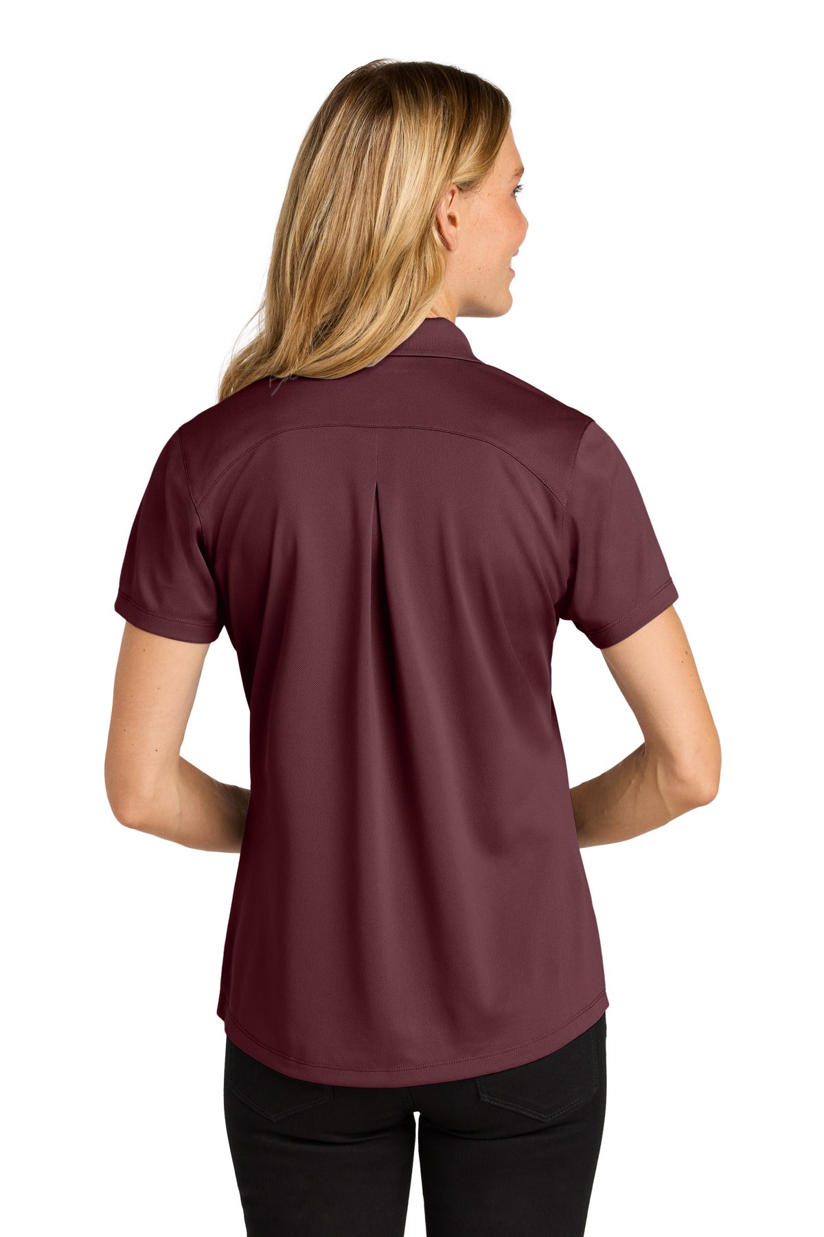 Burgundy Port Authority Women's Wearever Performance Pique Polo LK240